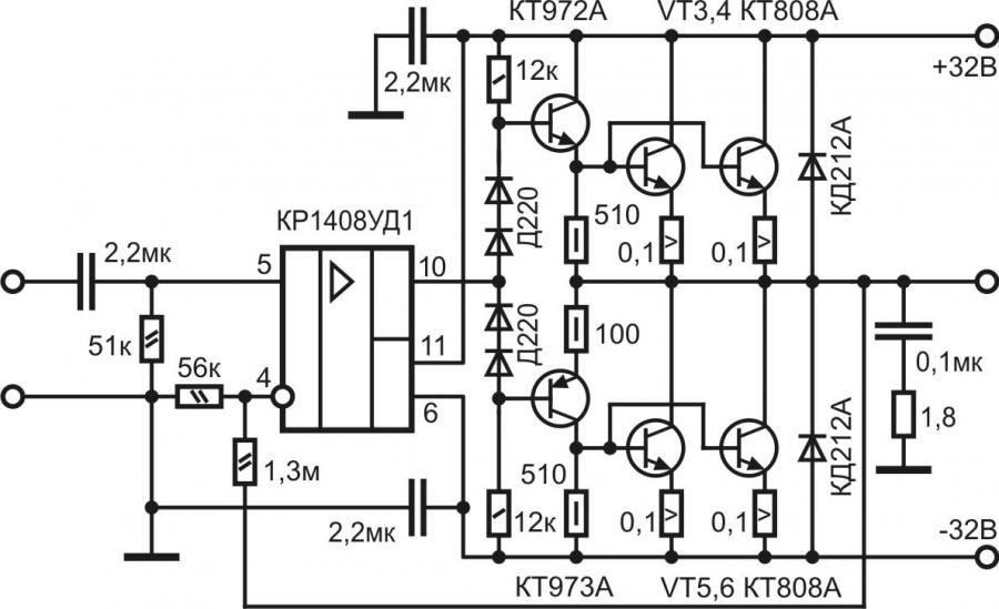 Схема усилителя звука на 1 транзисторе